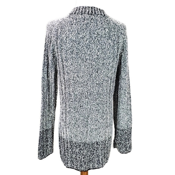 rag & bone Gray/Black Callisto Side Slit Wool Blend Tunic Sweater Size Medium - Picture 4 of 11